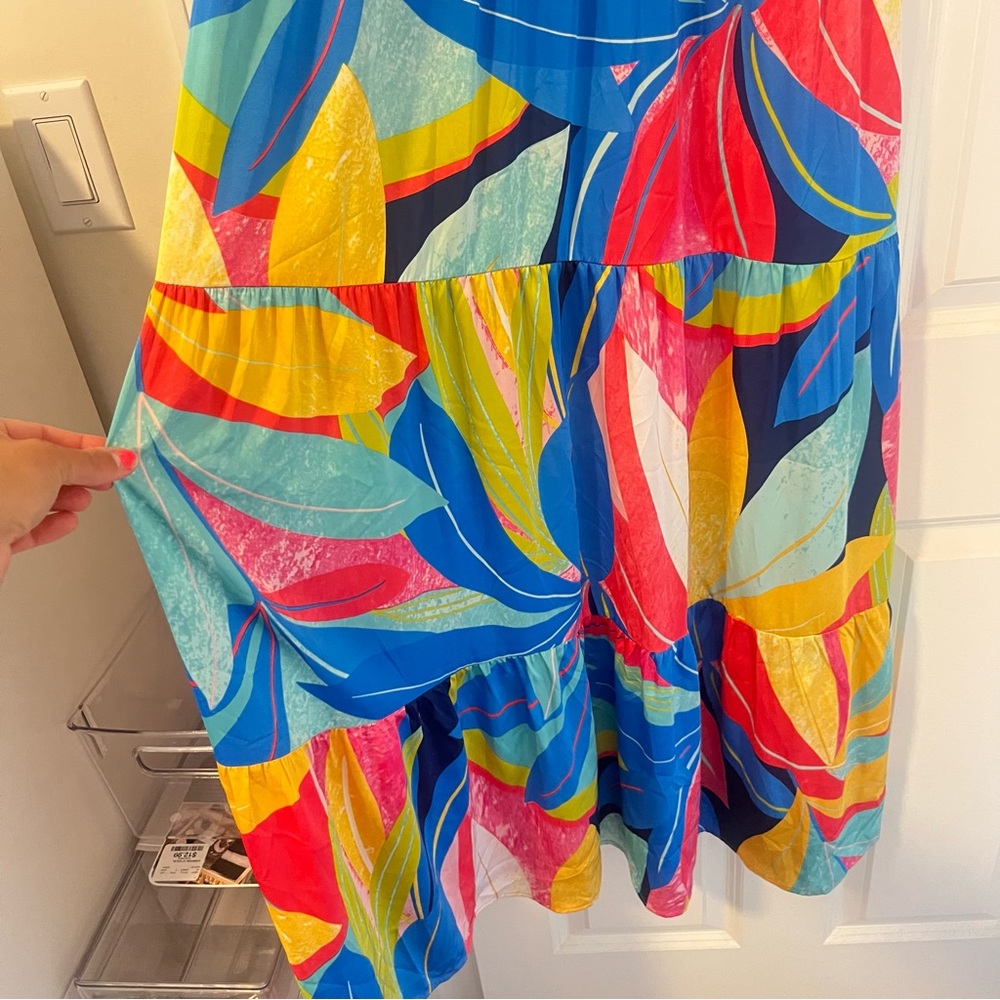Colorful Abstract Print Dress - Picture 4 of 4